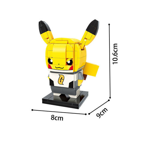 启蒙皮卡丘cos银河队拼装模型小精灵小颗粒拼插积木摆件玩具 商品图3