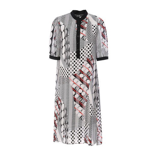 EITIE爱特爱夏季新款宽松显瘦轻薄舒适印花衬衫连衣裙女6207907 商品图4