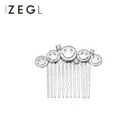 ZEGL设计师笑脸发梳插梳盘发气质发卡女韩版头饰复古时尚网红发饰