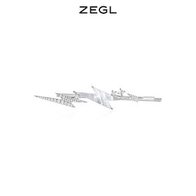 ZEGL设计师贝壳闪电发夹女后脑勺一字夹简约气质百搭发卡甜酷发饰