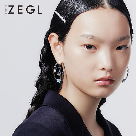 ZENGLIU设计师少女耳环韩国气质海星耳钉女设计感耳饰2021年新款 商品图2