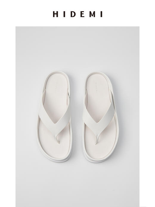 HIDEMI人字形简约厚底拖鞋 商品图6