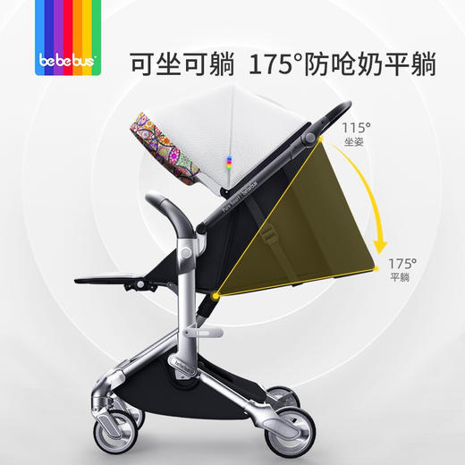 bebebus婴儿推车可坐可躺折叠轻便高景观可登机宝宝探享家婴儿车 曼荼罗 商品图5