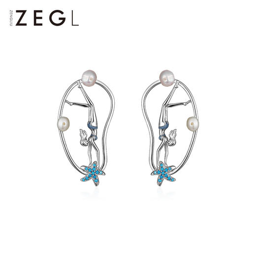 ZENGLIU设计师少女耳环韩国气质海星耳钉女设计感耳饰2021年新款 商品图0