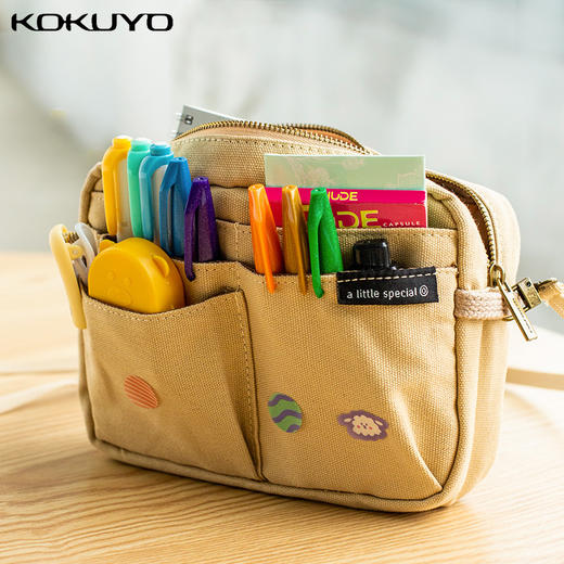 kokuyo国誉笔袋一米新纯新包中包窗窗包多功能大容量收纳包 商品图0