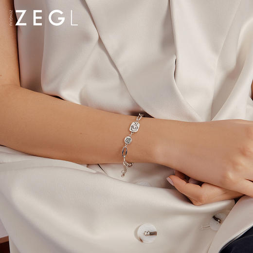 ZENGLIU复古漫画风链条手链女ins小众设计冷淡风韩版潮网红手饰品 商品图3