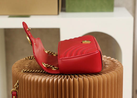 𝙂 𝙂 𝙈𝙖𝙧𝙢𝙤𝙣𝙩升级版【复古怀旧五金】正品皮-红色26 商品图4