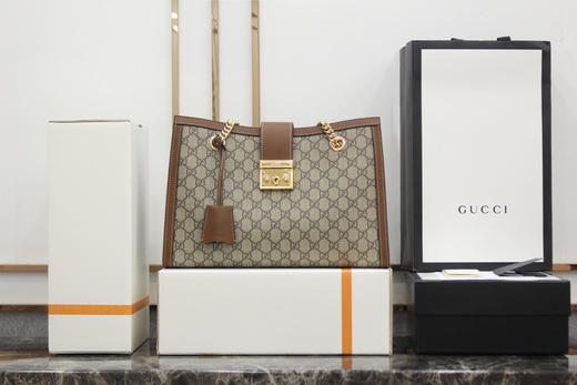 #原厂正品皮#Padlock系列-棕色大号 商品图0