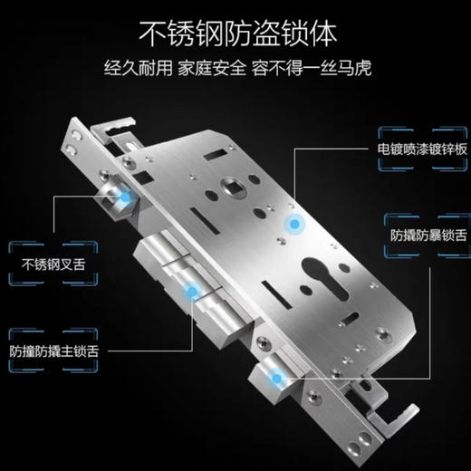 海尔（Haier）指纹锁U5-US 枪黑 商品图7