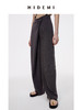 HIDEMI夜灰色简约不对称设计感一粒扣阔腿裤 商品缩略图7
