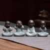 成艺品茶哥窑茶宠（青）可爱小和尚仿哥窑开片可养创意茶宠摆件 商品缩略图4