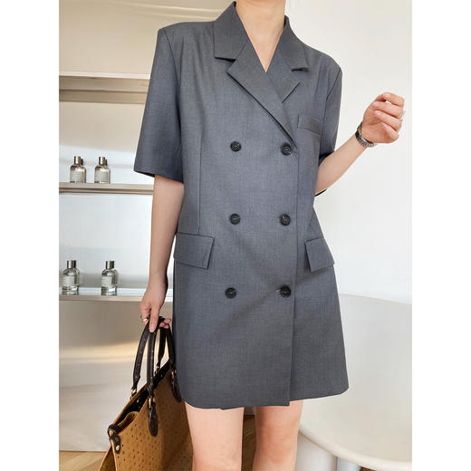 【法式设计感】帅气干练 双排扣西装连衣裙女  A字版型 拉长腿部线条，更显高挑 商品图1