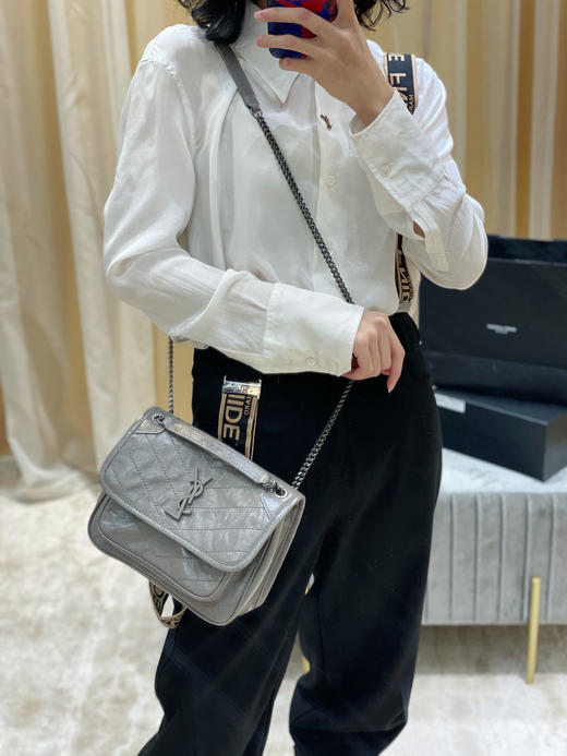 【原厂皮 NIKI】新版本（小号）-大象灰 商品图2