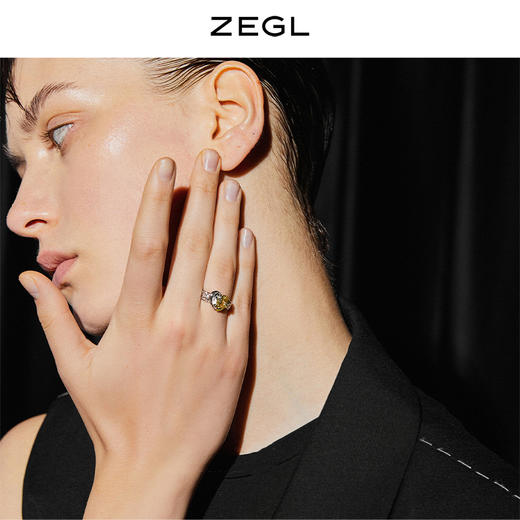ZEGL设计师彩宝系列绿芽爱心戒指女轻奢小众精致指环高级感食指戒 商品图1