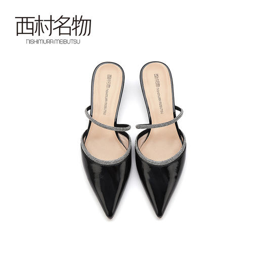 西村名物2021夏季新款包头女凉鞋粗跟后空夏天外穿单鞋百搭T21AH16491 商品图2