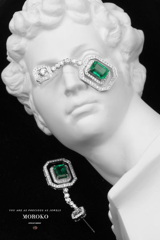 碧波·宝石镶嵌 | 耳钉 商品图6