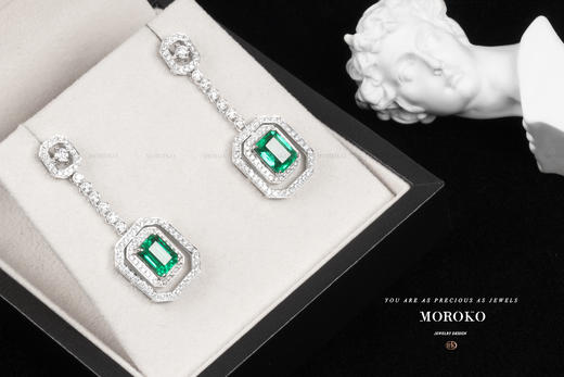 碧波·宝石镶嵌 | 耳钉 商品图4