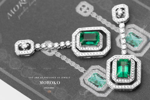 碧波·宝石镶嵌 | 耳钉 商品图2