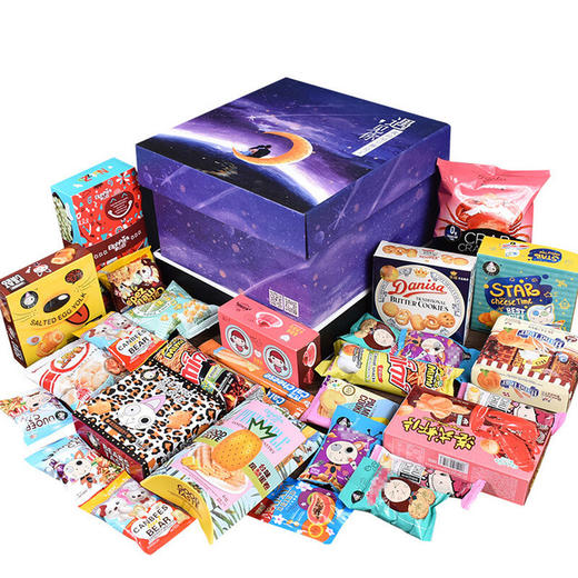 【食品酒水】多尔猫组合一整箱超大吃货混装儿童猪饲料零食大礼包 商品图1