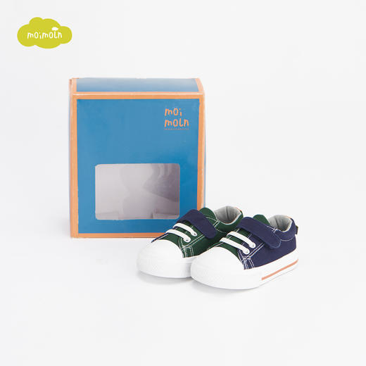 moimoln小云朵童鞋男女宝宝学步鞋春秋款儿童魔术贴帆布鞋板鞋LOF1IZSZ08 商品图3