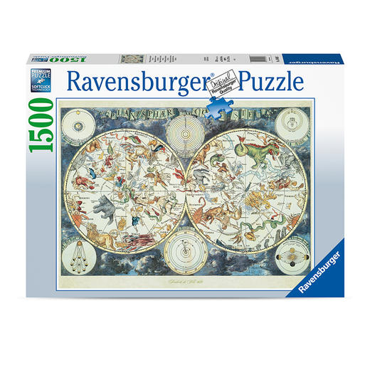 Ravensburger拼图 平面拼图1500片奇妙动物世界地图RAVC160037 商品图2