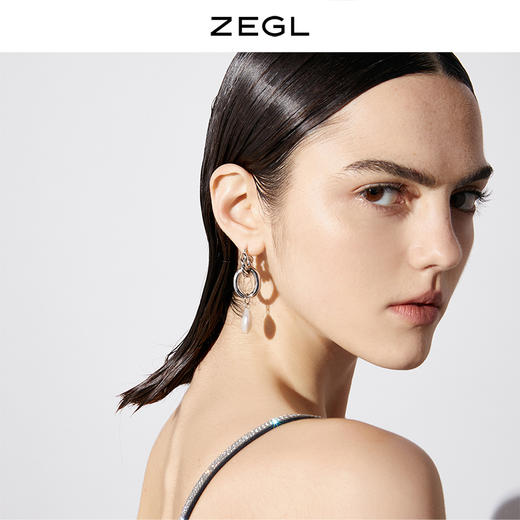 ZEGL淡水珍珠耳坠耳环女高级感轻奢复古巴洛克耳钉耳扣个性耳饰品 商品图1
