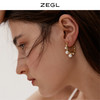 ZEGL设计师不规则人造珍珠耳环女2021年新款潮耳钉925银针耳饰品 商品缩略图0