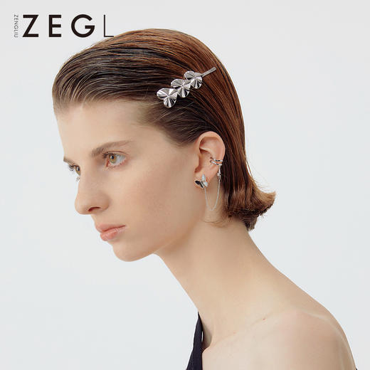 ZEGL设计师爱心花朵发夹女可爱日系侧边一字夹发卡网红头饰发饰品 商品图2