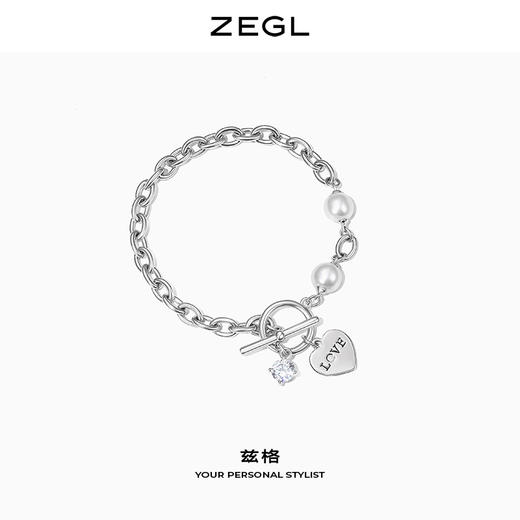 ZEGL爱心ot扣甜酷手链女ins小众设计复古冷淡风个性气质手饰配饰 商品图3