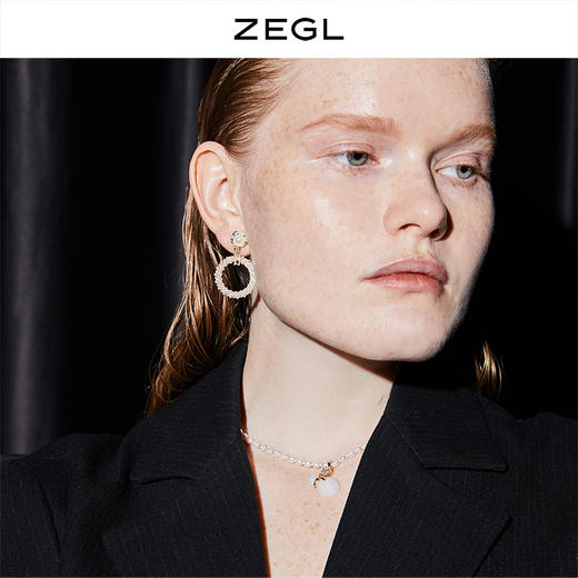 ZEGL高级感淡水珍珠项链女年轻款轻奢小众时尚白玉吊坠气质锁骨链 商品图3