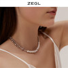 ZEGL设计师ot扣项链星星项链女小众设计感人造珍珠嘻哈锁骨链配饰 商品缩略图4