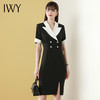 IWY/黑色西装连衣裙女显瘦双排扣经理工作服时尚气质短袖职业套裙
Q957 商品缩略图1