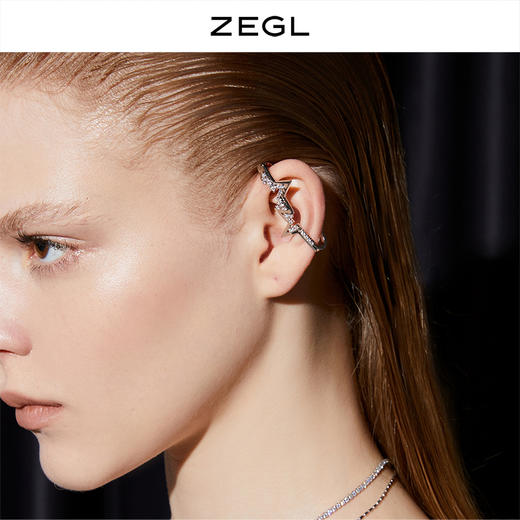 ZEGL设计师春季闪电耳环女ins冷淡风耳挂无耳洞耳饰2021年新款潮 商品图0
