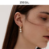 ZEGL设计师不规则人造珍珠耳环女2021年新款潮耳钉925银针耳饰品 商品缩略图2
