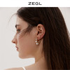 ZEGL设计师不规则人造珍珠耳环女2021年新款潮耳钉925银针耳饰品 商品缩略图3