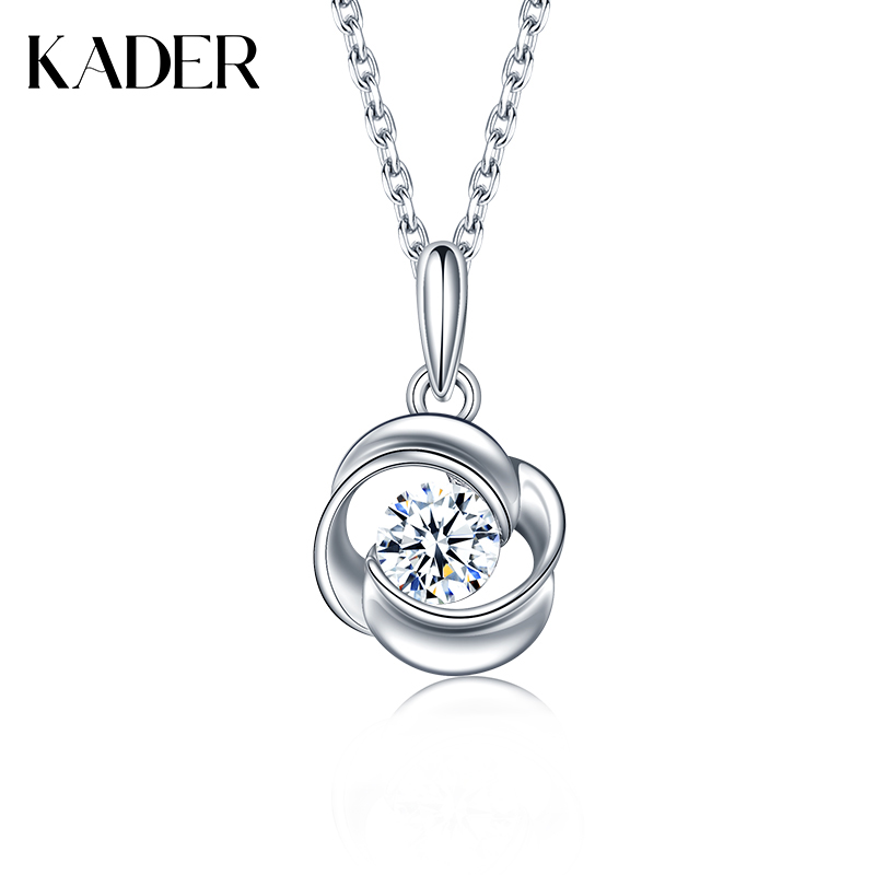 KADER卡蒂罗 四叶草项链 S925/S999纯银女锁骨链ins女士吊坠小众品牌