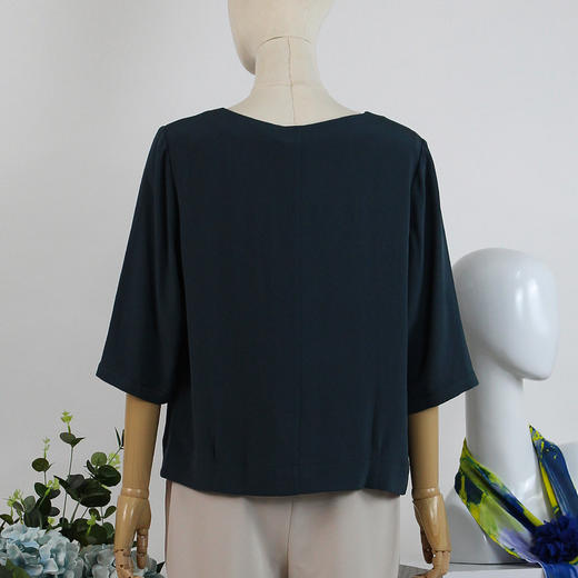 FOCALS女装夏季新款纯色圆领百搭通勤T恤上衣RGBN292G7 商品图2