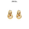 ZEGL金色环扣耳环耳扣女2021年新款潮法式复古耳钉小众网红耳饰品 商品缩略图0