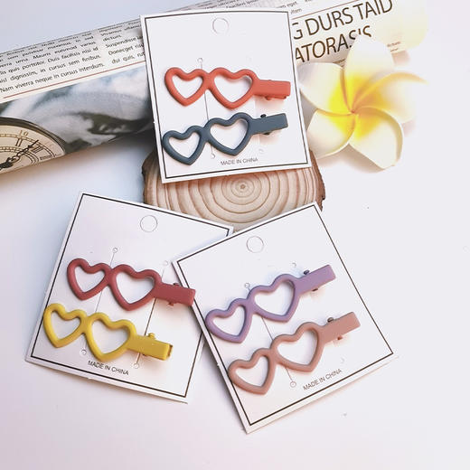 【兔猫耳朵夹】莫兰迪边夹儿童发夹女一字发卡头饰品时尚饰品 商品图1