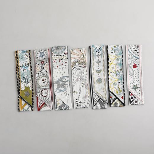 价值2000+ 一巾难求！迪&奥DIO*R 塔罗牌系列桑蚕丝束发带/飘带丝带 100%桑蚕丝斜纹绸缎 百搭有气质 可飒可甜 超适合凹造型 命运/恋人/女神/太阳/月亮/星星 人手一条 商品图1