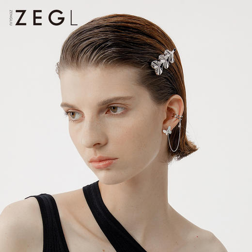 ZEGL设计师爱心花朵发夹女可爱日系侧边一字夹发卡网红头饰发饰品 商品图4