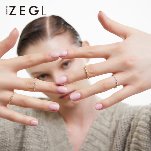 ZEGL随形波浪素圈麻花戒指女925纯银高级感指环时尚网红食指戒子 商品图3