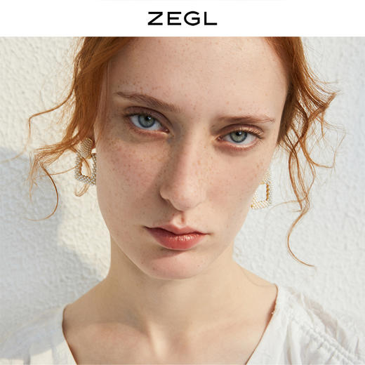 ZEGL法式复古仿珍珠方形耳环女轻奢气质优雅耳钉925银针春夏耳饰 商品图2