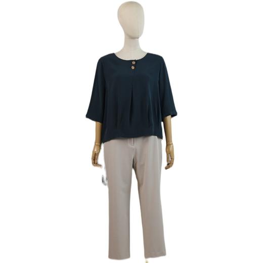 FOCALS女装夏季新款纯色圆领百搭通勤T恤上衣RGBN292G7 商品图4