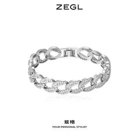 ZEGL欧美嘻哈甜酷手链女潮ins小众设计冷淡风古巴链个性气质手饰
