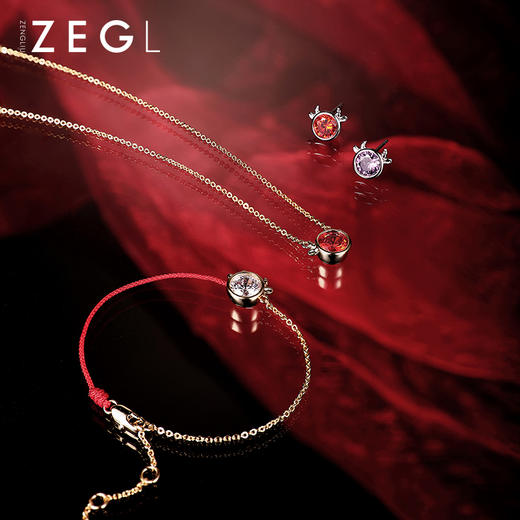 ZEGL设计师925银牛年本命年红绳手链女ins小众设计手绳个性手饰品 商品图3