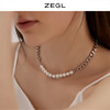 ZEGL设计师ot扣项链星星项链女小众设计感人造珍珠嘻哈锁骨链配饰 商品缩略图2