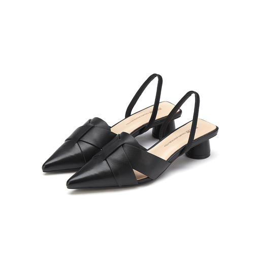 西村名物2021夏季新款仙女风一字带包头凉鞋女百搭平跟T21AH16461 商品图2