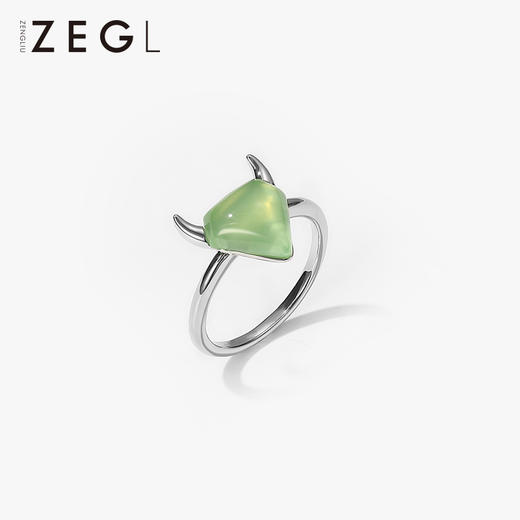 ZENGLIU设计师本命年牛角戒指女小众设计简约指环冷淡风食指戒指 商品图0