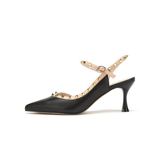 21年夏季新款包头凉鞋尖头铆钉凉鞋后空女凉鞋T21AH15871 商品图2